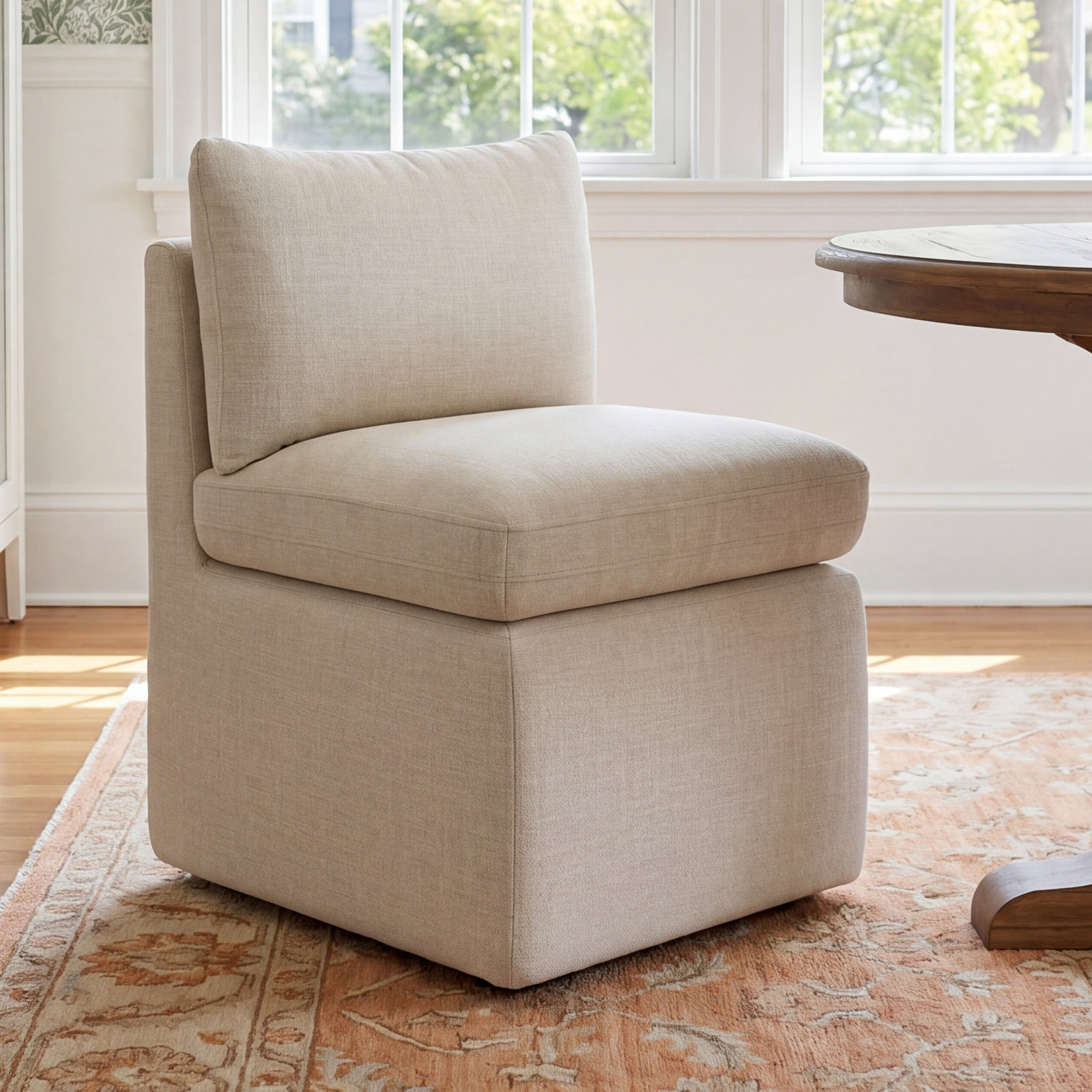 Alayaa Side Chair, Effie Linen Performance