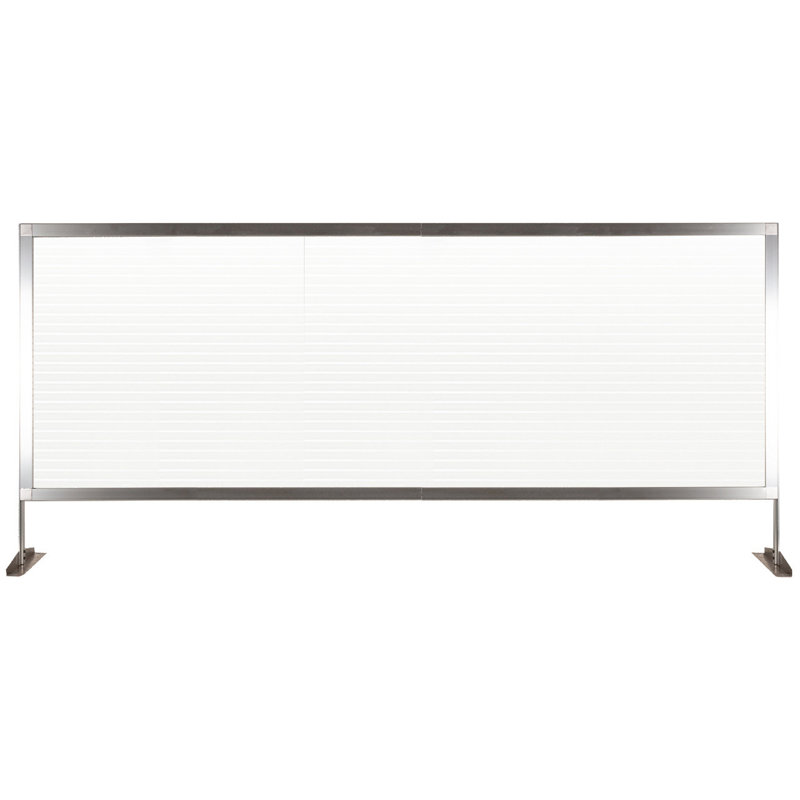 Écran de comptoir Medipanel, H 32,5 po x l 72 po x P 12 po, Transparent cannelé