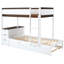 Space Maximizing Twintwin Bunk Bed With Desk, Storage In White + Walnut Modern Desk And