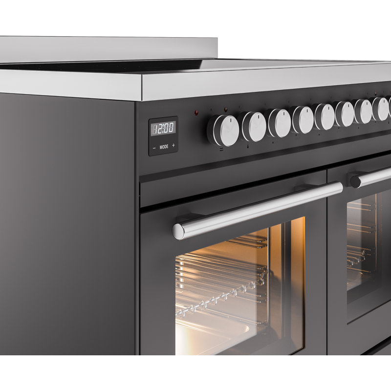Cuisinière à induction ILVE Professional Plus II 40 pouces avec 6 éléments à induction (porte vitrée)