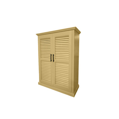 Armoire de cuisine en bois massif de style Shutter