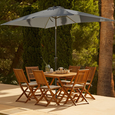 Nayoun 6 - Person Patio Dining Set with Rectangular Table