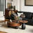 Walnut Solid + Manufactured Wood Round Coffee Table Sets-129492023