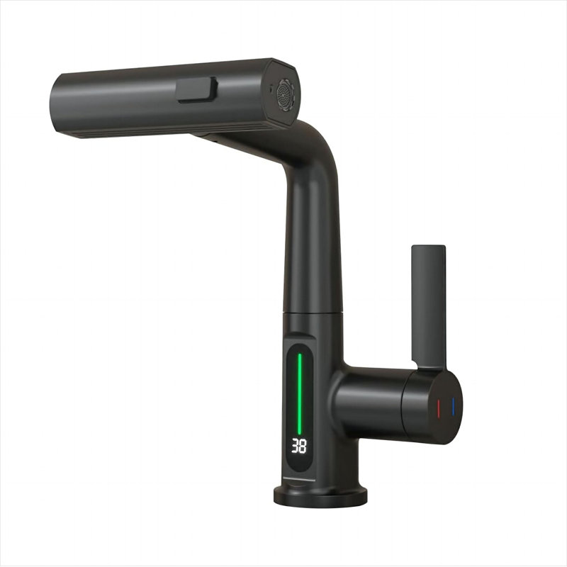 Single-Hole Single-handle Bathroom Faucet, Matte Black