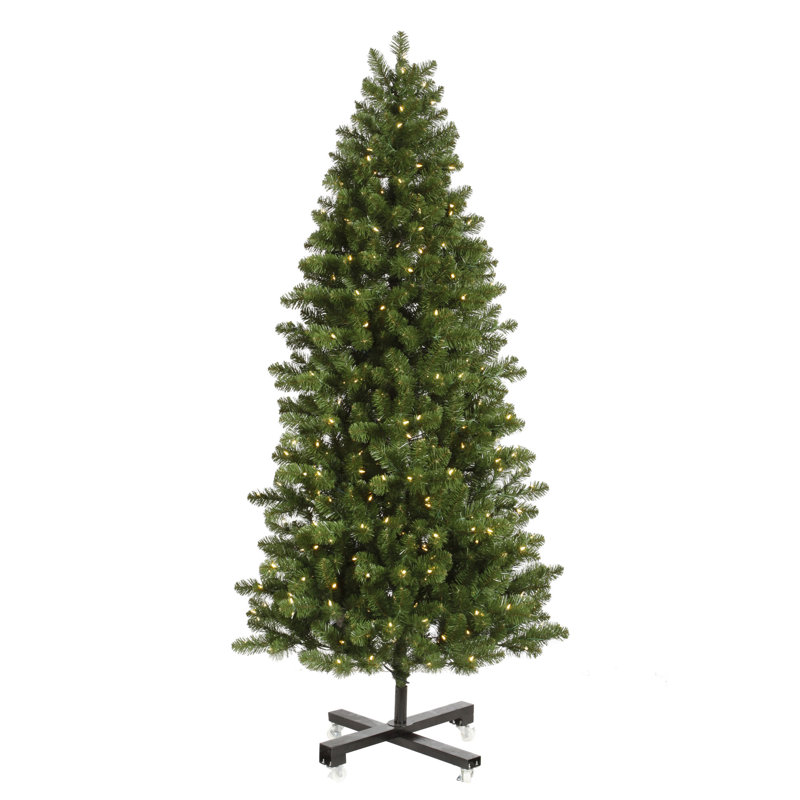 Teton Lighted Artificial Fir Christmas Tree, 7.5' H
