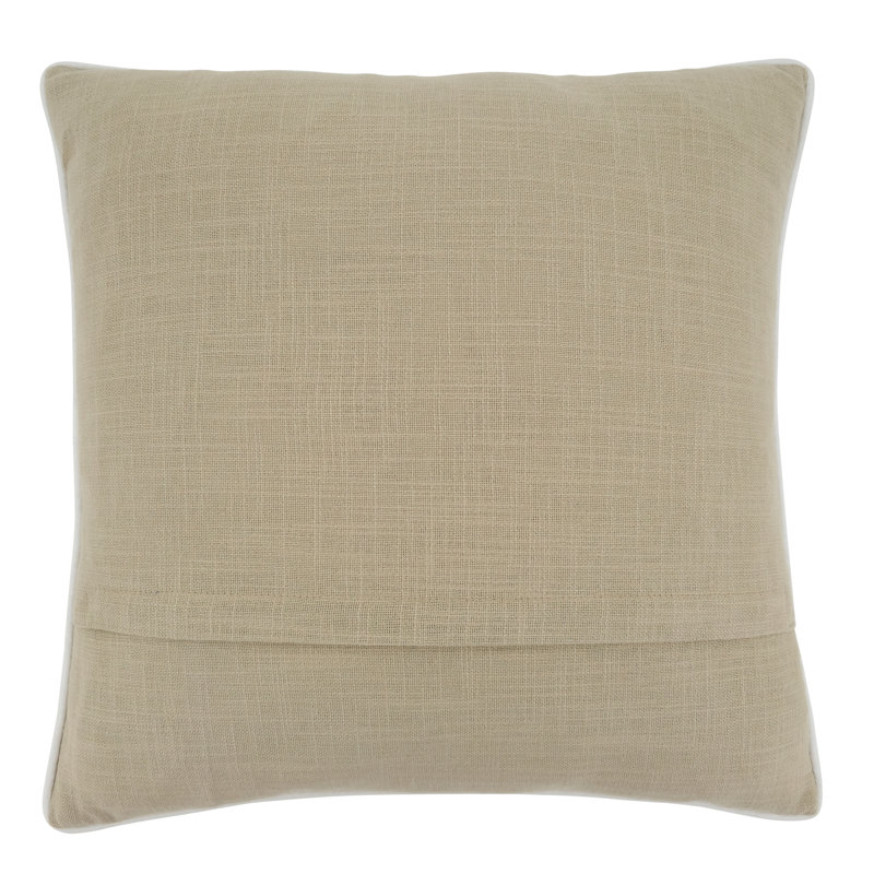 Natural Cotton Embroidered Gingerbread House Euro Pillow Cover