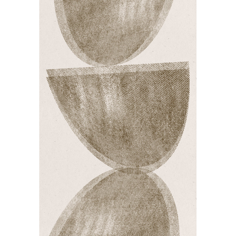 «Brown Geometric Balance No.3», reproduction d'art sur toile géante, H 72 po x l 48 po