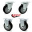 Polyurethane Wheel Swivel Top Plate Caster Set with 2 Rigid SCC_20S414-PPUB-TP2-2-R-2-88911001