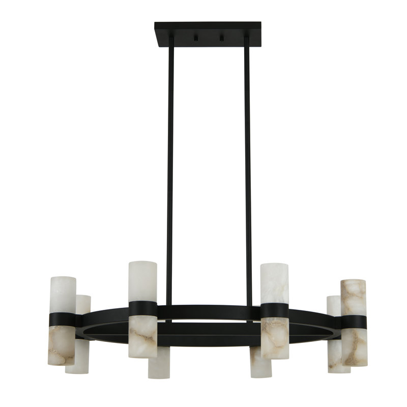 Luminaire suspendu à 16 lumières Conners, Noir