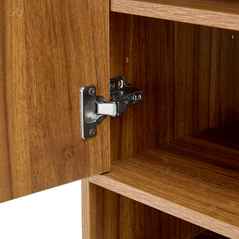 Armoire de rangement pour chaussures d'entrée, armoire à chaussures avec tiroirs et tablettes ouvertes, rangement pour chaussures pour la maison