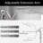 12 Inch All Metal Rain Shower Head With Handheld Built-In Power Wash Mode, With 16" Adjustable Extension Arm-124811903
