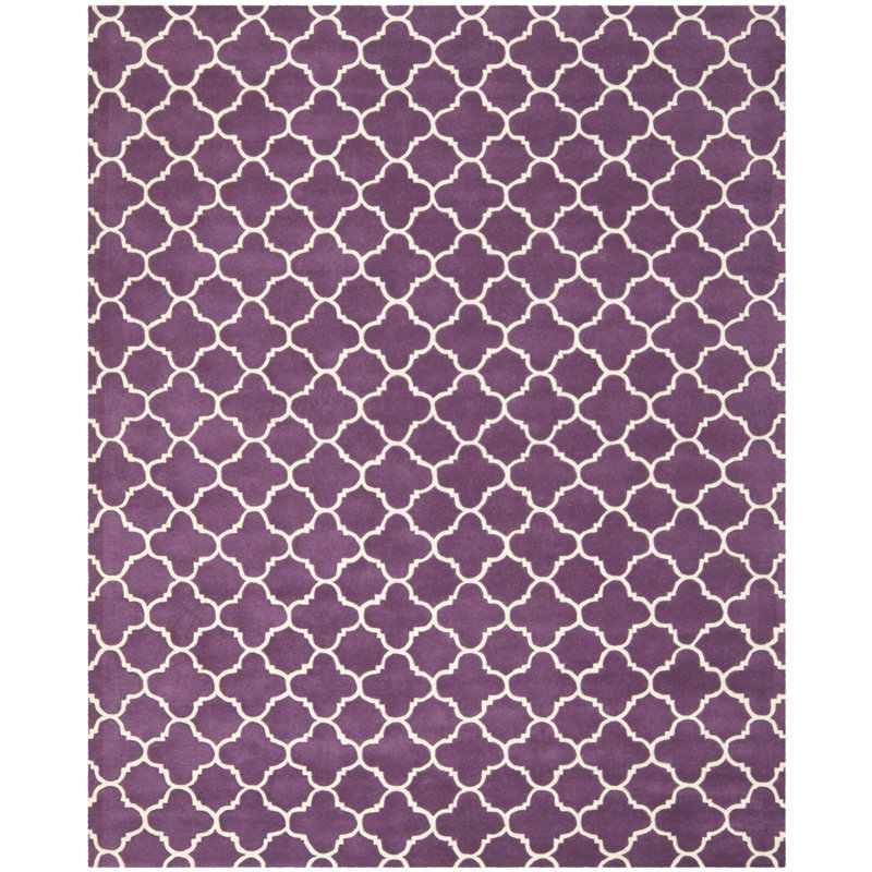 Tapis en laine touffeté à la main Carolene, Rectangle 8 pi 9 po x 12 pi