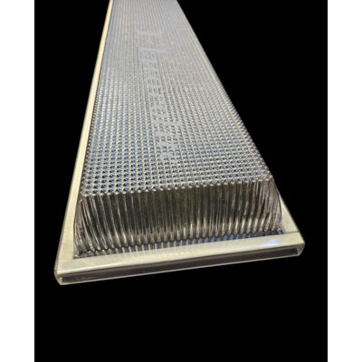 Prismatic Clear Vapor Tight Lens | 2 Lite Cover with Gasket |OD: 9 1/2" Width x  3 1/4" Depth