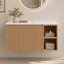 Meuble-lavabo mural de 36 po avec comptoir flottant 36 po, meuble de salle de bain mural avec comptoir, sans évier, finition grain de bois naturel-125086312-135381154