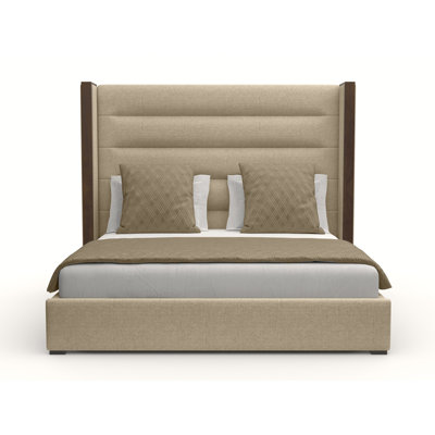 Ally Upholstered Wingback Bed