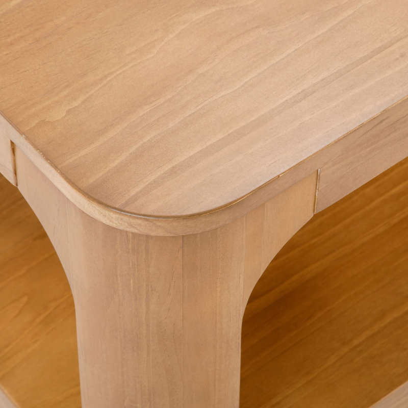 Jasmarie 4 Legs Coffee Table with Storage, 17.75" H x 48" L x 24" W, Pecan