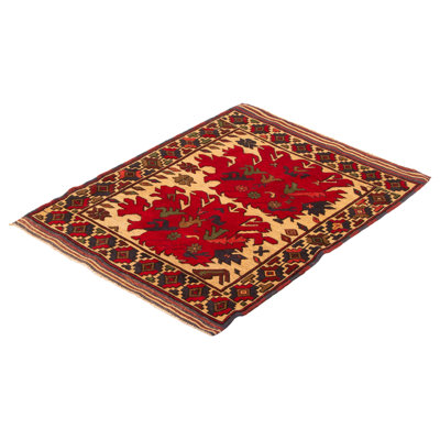 Seras One-of-a-Kind 3'4" X 4'7" 1990s Wool Area Rug in