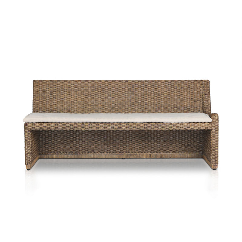 Senna Woven Dining Bench, 33" H x 72" W x 26.25" D