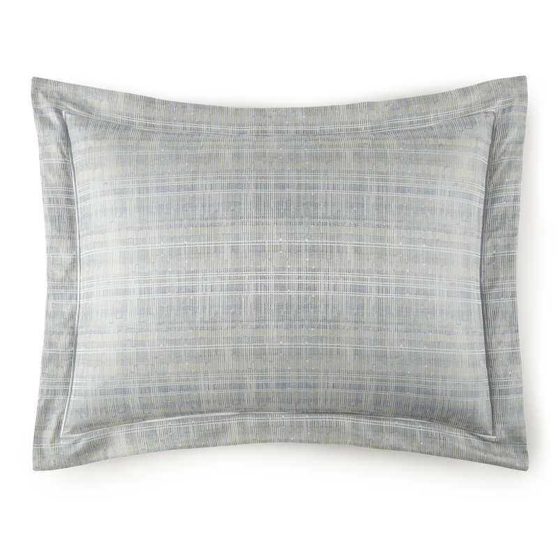 Taie décorative en jacquard Biagio, 26 po x 26 po, Azur