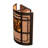 Rustic Lodge Solid Brass Flush Mounted Sconce