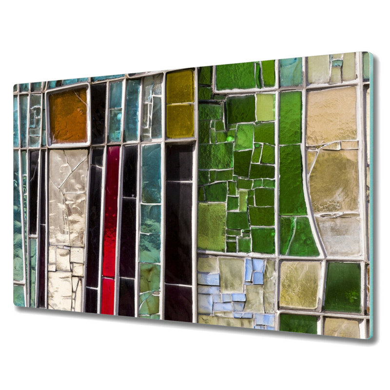 Darrie Irregular Motive Mosaic Abstract Chopping Board, 60cm L x 52cm W
