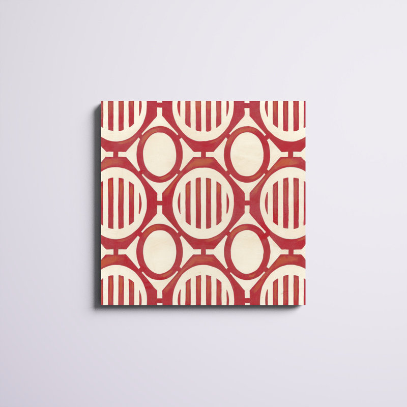 «Retro Blockprint II», impression sur toile, H 30 po x l 30 po