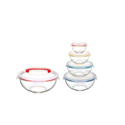 Ensemble de 5 contenants alimentaires en verre borosilicaté Genicook