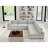 5-Piece Modern Minimalist Soft-Upholstered Sectional With Pillow Back