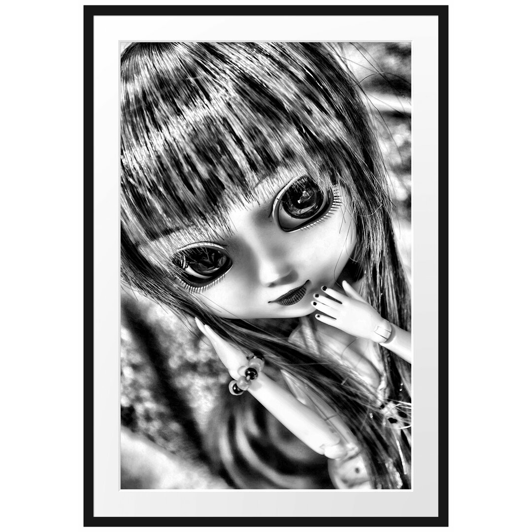 Gerahmtes Poster Pullip-Puppe mit Haaren