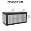 Boîte de rangement verrouillable en résine résistante à l'eau 130 gallons avec serrure Edrosie Inc - gris + noir-130604520