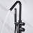 316 Stainless Steel Indoor/Outdoor Safe Freestanding Tub Filler,Modern Floor Mount Tub Faucet With Handheld Shower, Thermostatic-129109233