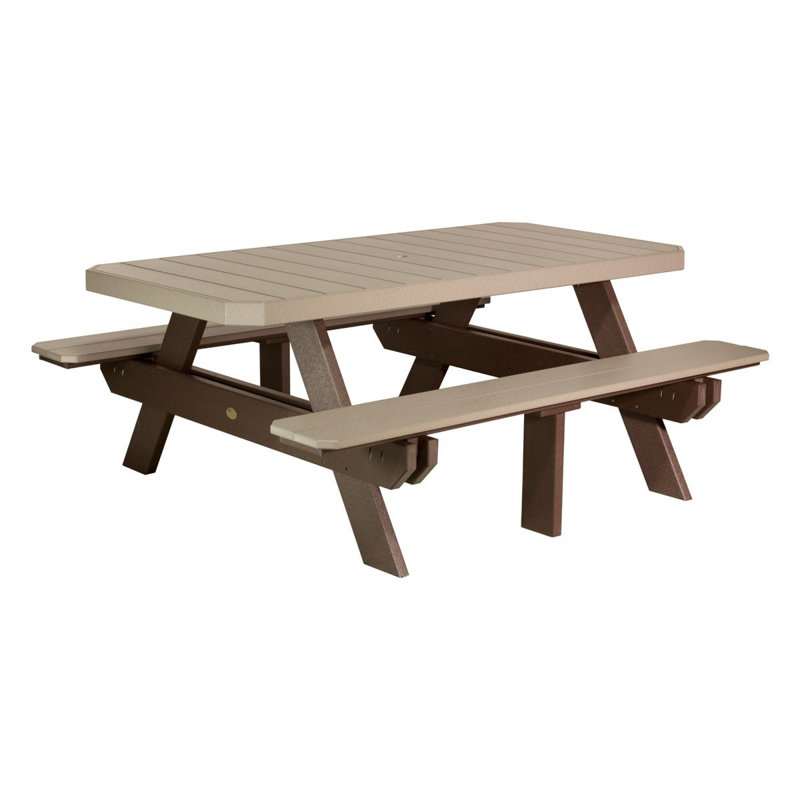 Table de pique-nique Puchta, Bois vieilli, Brun châtaigne