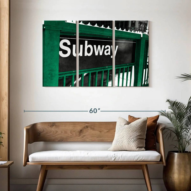 Enseigne de métro Mehar, H 28 po x l 45 po