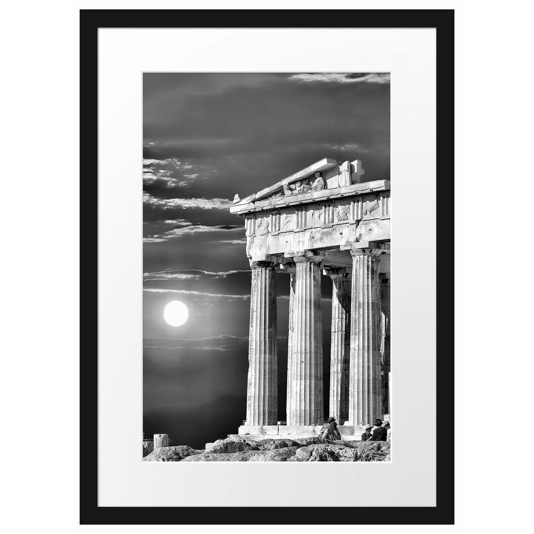 Gerahmtes Poster Tempel der Athene