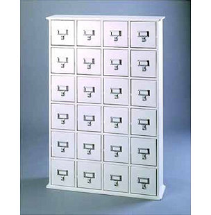 Wood 39.5'' H Library Style Media Drawers