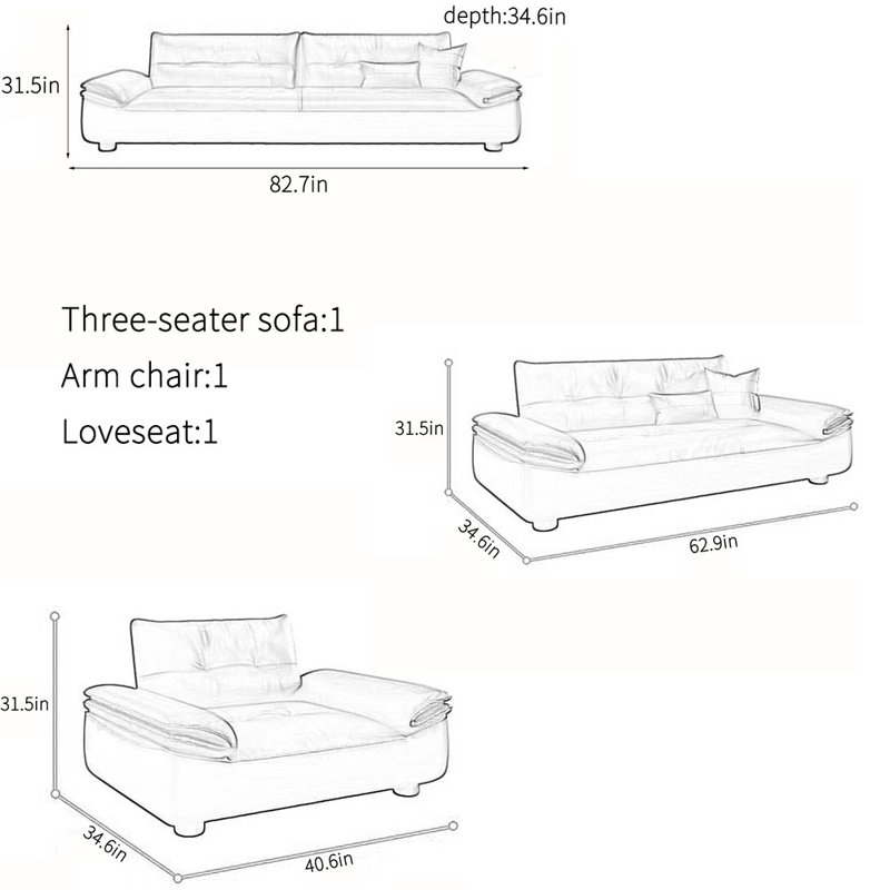 Casual elegant VIP reception office sofa set