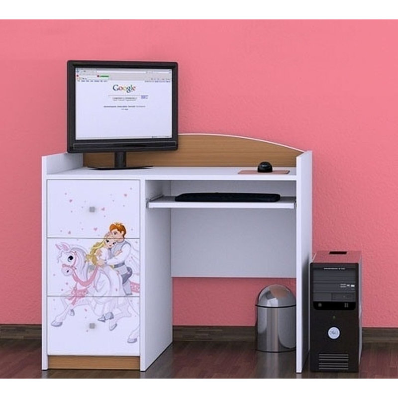 Zelman 100cm Computer Desk, Light Brown