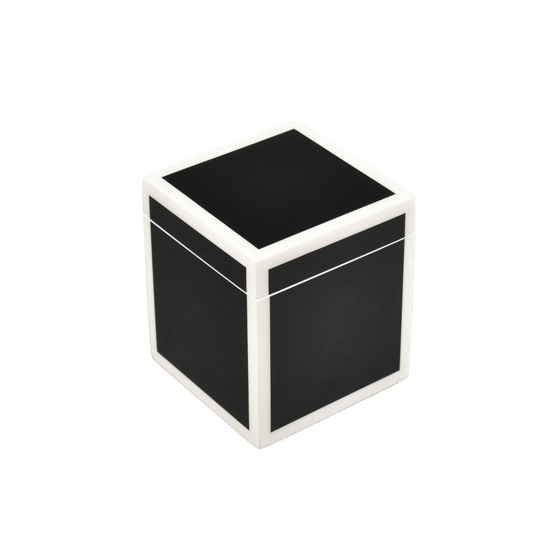 Contenant de rangement en coton-tige, Noir / blanc