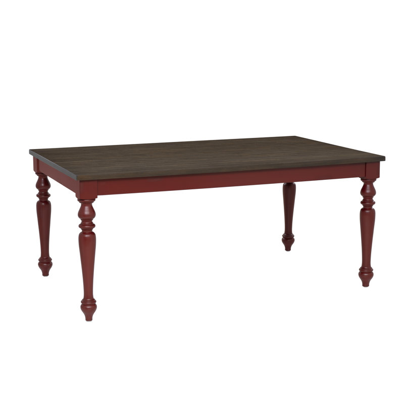 Trimble Red Dining Table, Dark Brown/Red