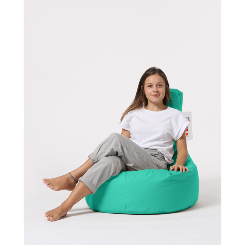 Polyester Outdoor Friendly Bean Bag Sofa, Turquoise