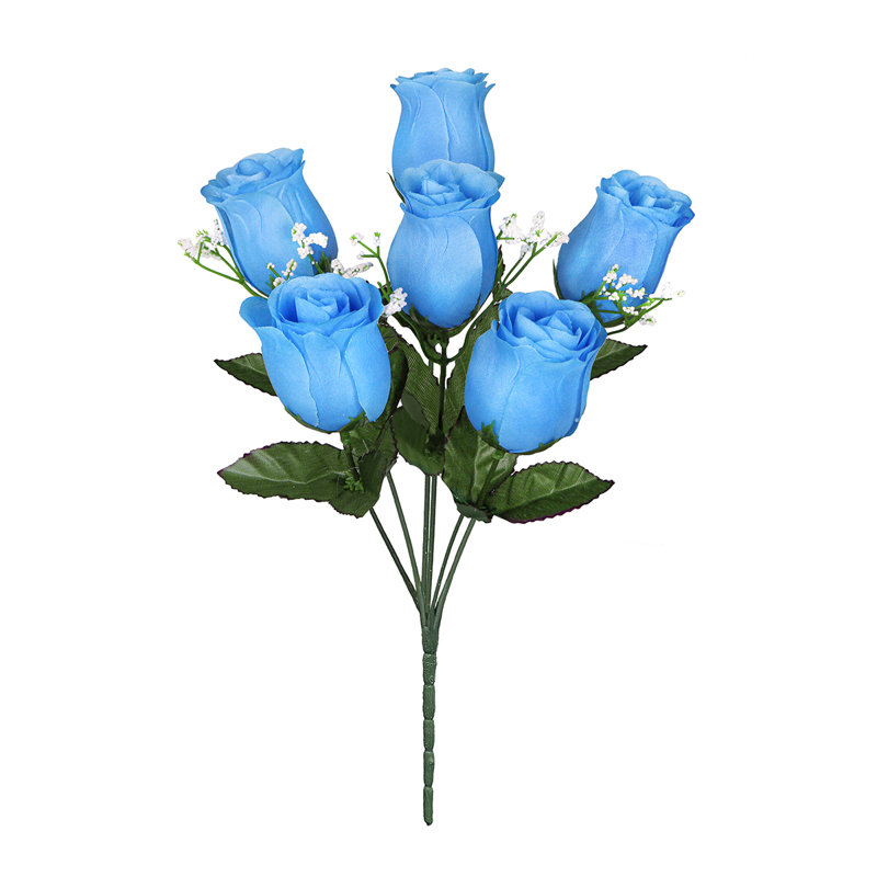 Bouquet de roses artificielles, Bleu