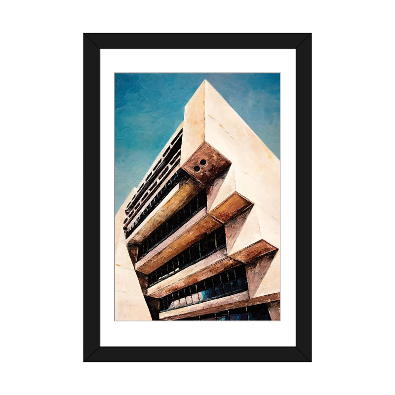 « dallas city », reproduction d’impression sur toile, H 24 po x l 16 po x P 1 po, Papier d'art encadré noir, Blanc