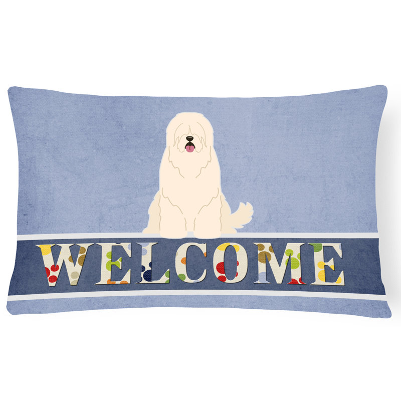 South Russian Sheepdog Welcome Lumbar Pillow