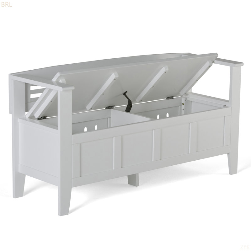 Adams - Entryway Storage Bench, White