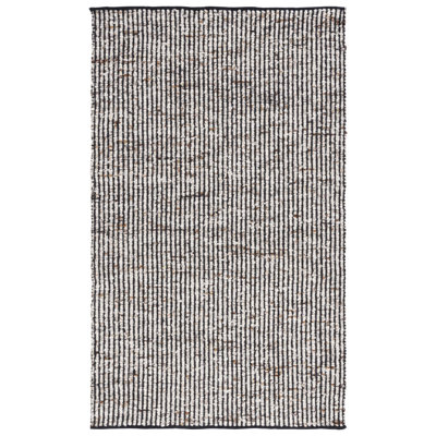 Tapis rayé en laine / jute Rynesha