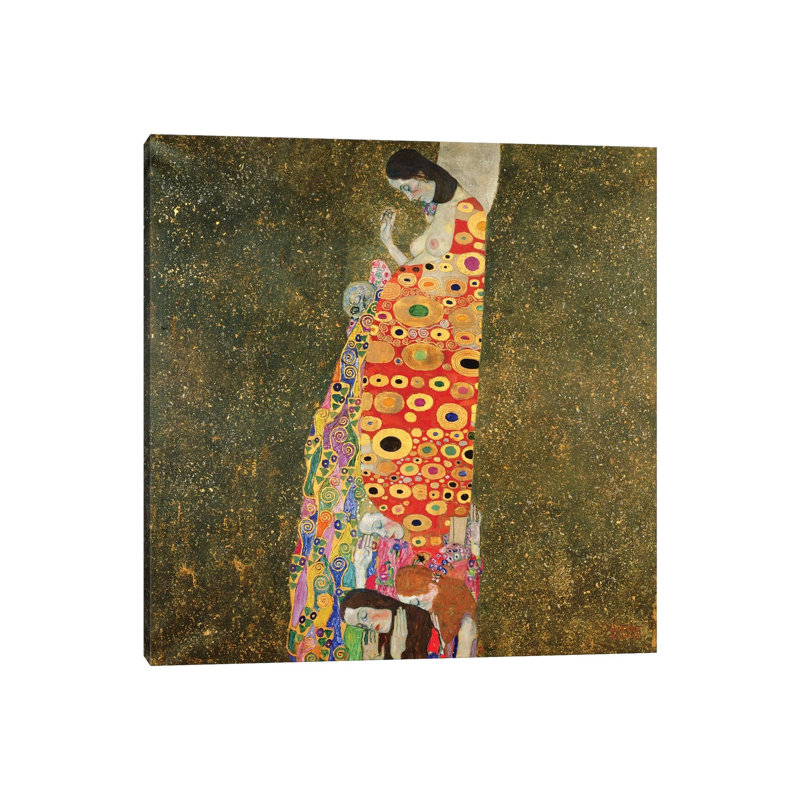 Die Hoffnung II (The Hope II) by Gustav Klimt - Wrapped Canvas Print, 45.72 cm H x 45.72 cm W