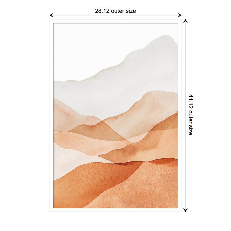 Mountain Range III by Amy Lighthall, White, 41.25" H x 28.25" W x 0.88" D