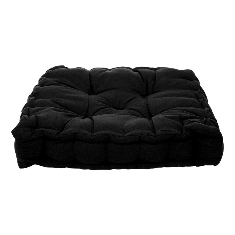 Square Chair Cushion with Handle, Black