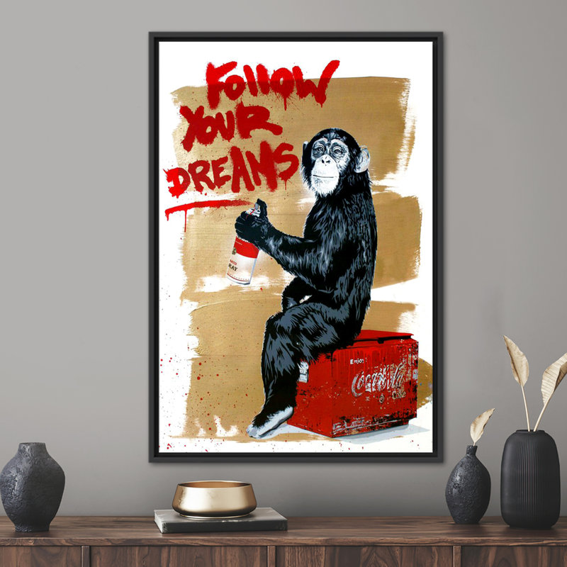 Print on Canvas, Framed Print without Mat, Black, 30 cm H x 20 cm W