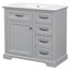Meuble-lavabo 36 po avec lavabo, lavabo en céramique, 2 tiroirs basculants, charnières de porte à fermeture en douceur (autre couleur: N759P223021)